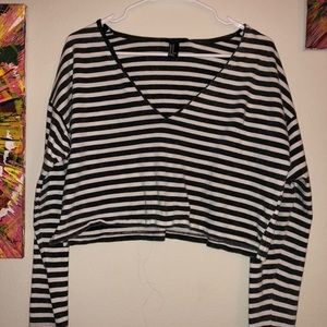 F21 striped crop top
